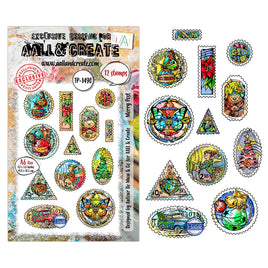 #1490 Merry Post - A6 Stamp Set