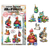 #1494 Chickmas Chaos - A6 Stamp Set