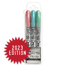 Tim Holtz Distress® Christmas Pearlescent Crayon Set #6
