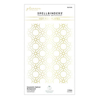Geometric Optical Background Glimmer Hot Foil Plates - DISCONTINUED