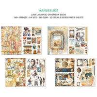 Wanderlust Junk Journal & Ephemera Book A4 32/Pkg