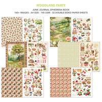 Woodland Party Junk Journal & Ephemera Book A4 32/Pkg