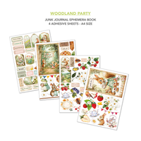Woodland Party Junk Journal & Ephemera Book A4 32/Pkg
