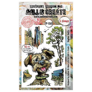 #1269 Skyline Sniffs - A6 Stamp Set