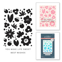 2-Piece Sweet Life Floral Press Plate & Die Sets - BetterPress Society March 2025