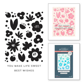 2-Piece Sweet Life Floral Press Plate & Die Sets - BetterPress Society March 2025
