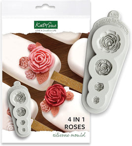 4 in 1 Roses Silicone Mould