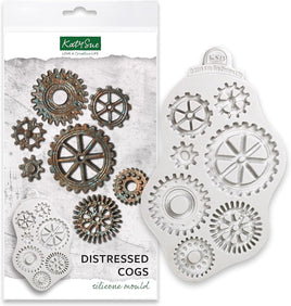 Distressed Cogs Silicone Mould
