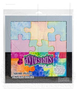 Dylusions Square Puzzle Template Stencil