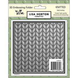 Knitted - 6x6 Lisa Horton 3D Embossing Folder