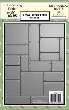 Mechanical Rivets - A6 Lisa Horton 3D Embossing Folder