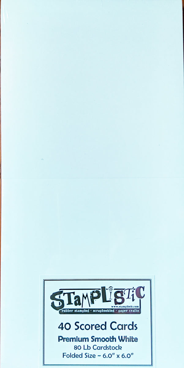 6 x 6 Card Bases - White| Stamplistic