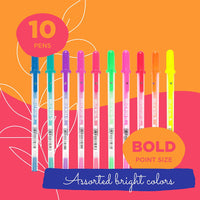 
              Sakura Gelly Roll Moonlight Pen Set, 1 mm Bold Tip, Assorted Colors, Pack of 10
            