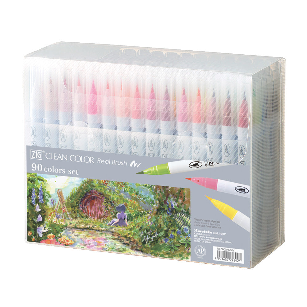 ZIG Kuretake Clean Color Real Brush Pen 24 Set
