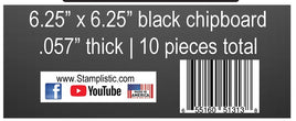 6.25 x 6.25 Black Chipboard