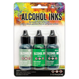 Tim Holtz Alcohol Ink 3 Pack - Mint/Green Spectrum