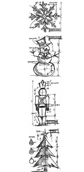 Christmas Blueprint Strip