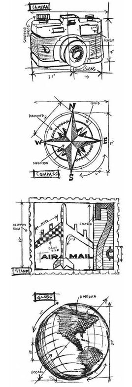 Travel Blueprint Strip