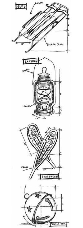 Christmas 5 Blueprint Strip