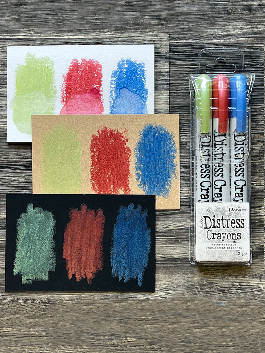 Crayones Tim Holtz Distress Set #12 - 3 Colores Para Técnicas Mixtas Y Acuarelas Crayones Tim Holtz Distress Set #12 - 3 Colores Para Técnicas Mixtas Y Acuarelas