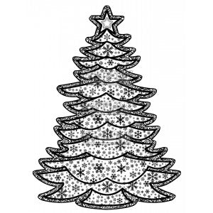 winter tree rubber stamp Winter Pine| Stamplistic