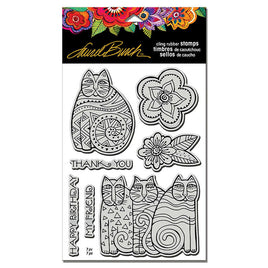Feline Blooms Stamp Set with Template