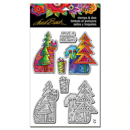Holiday Friends Cling Stamp/Die Set
