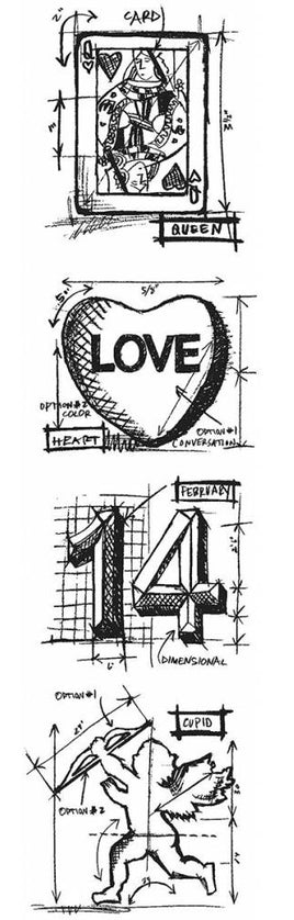 Valentine Blueprint Strip