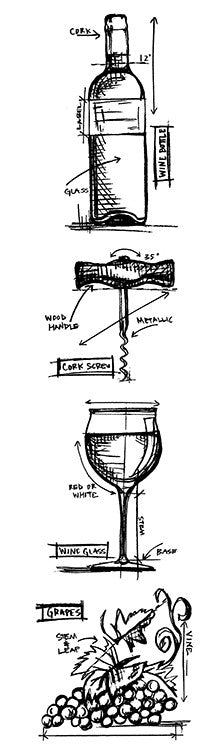Wine Blueprint Strip