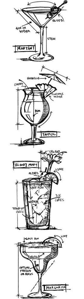 Cocktails Blueprint Strip